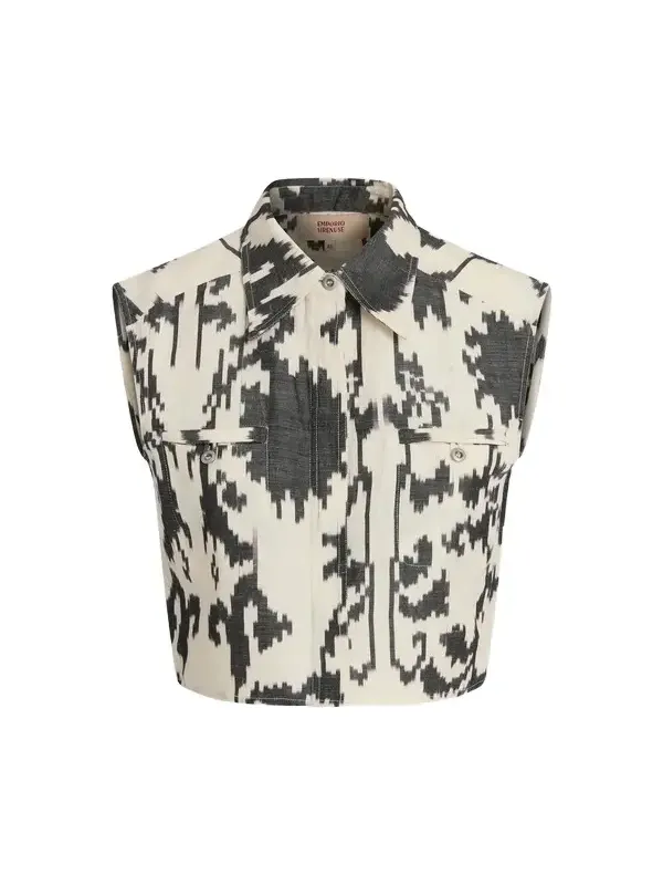 Caterina Top in Ikat Blossom