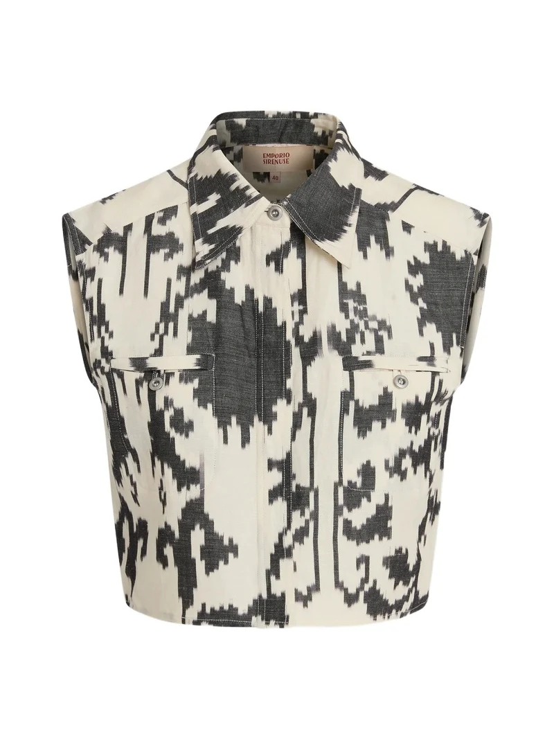 Emporio Sirenuse Caterina Top in Ikat Blossom