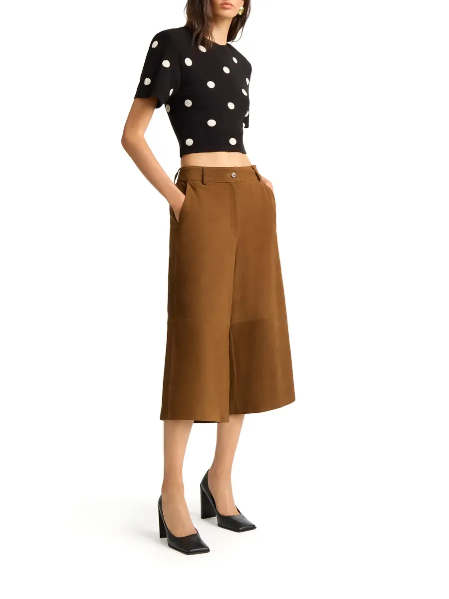 Dodiee Amiya Suede Culottes | Thumbnail 2