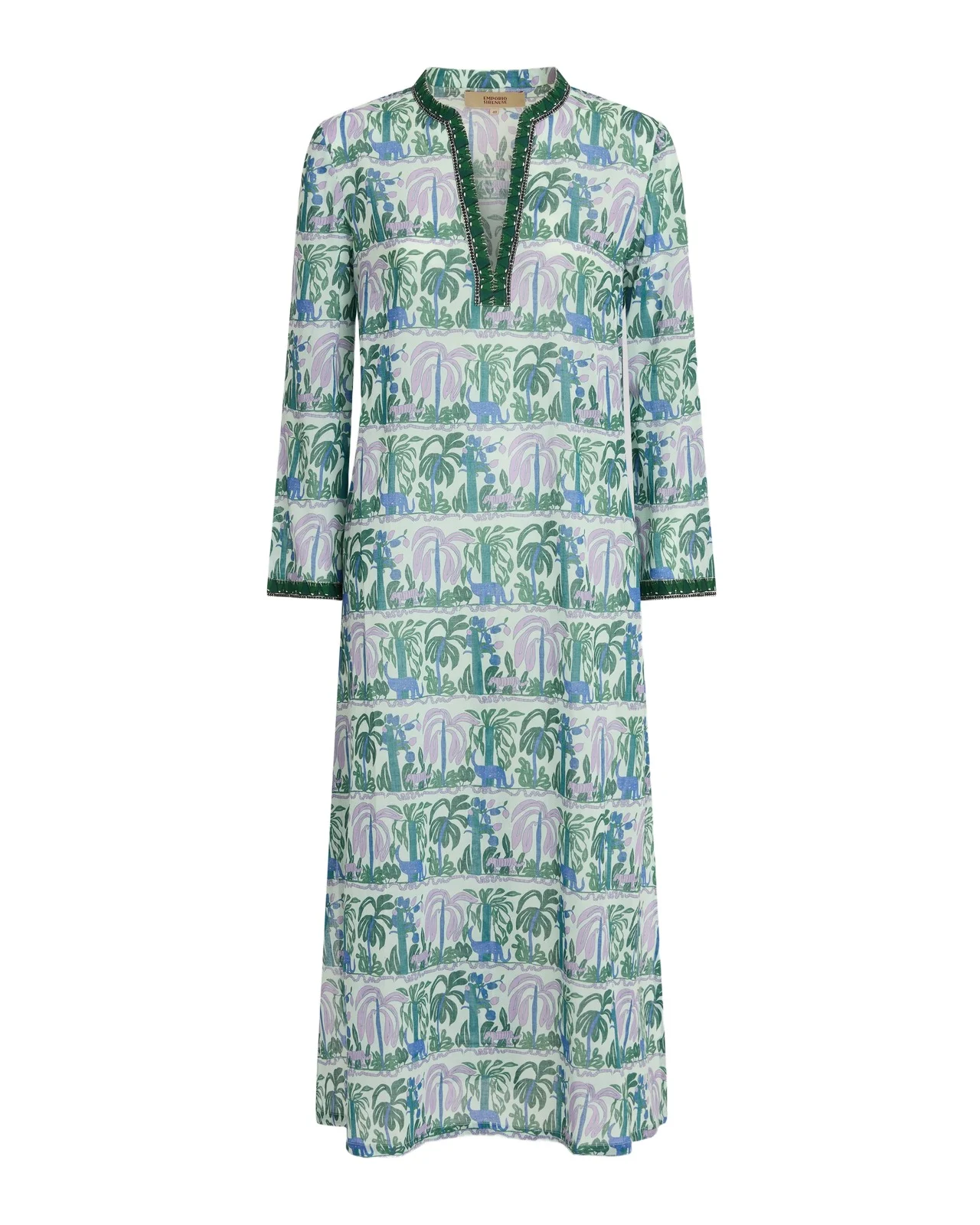 Emporio Sirenuse Giada Caftan in Where Is My Head Print