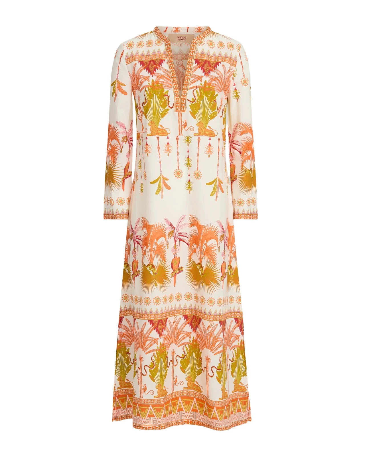 Emporio Sirenuse Giada Caftan in Winter Garden Print