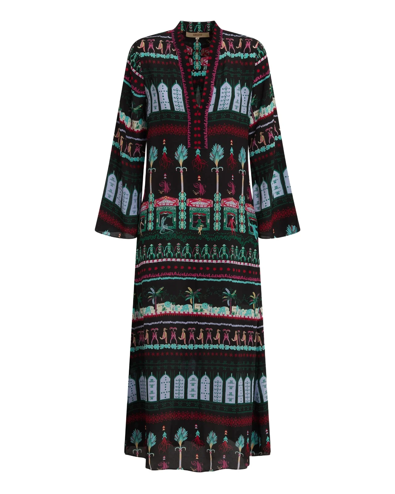 Emporio Sirenuse Jenna Caftan in Capri Proscenium Print