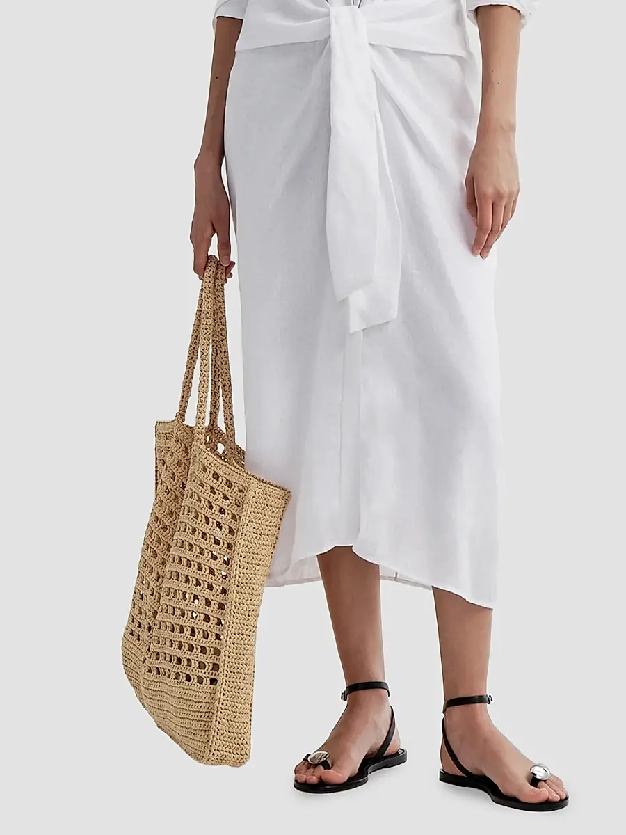 A.L.C. A. L.C. Women's Lucy Woven Paper Yarn Tote Bag | Thumbnail 2 A.L.C. A. L.C. Women's Lucy Woven Paper Yarn Tote Bag | Thumbnail 2