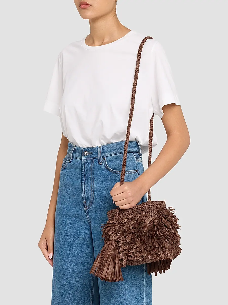 A.L.C. A. L.C. Women's Sasha Fringed Paper Yarn Crossbody Bag | Thumbnail 2 A.L.C. A. L.C. Women's Sasha Fringed Paper Yarn Crossbody Bag | Thumbnail 2