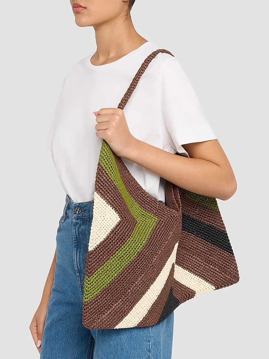 A.L.C. A. L.C. Women's Sid Woven Paper Yarn Shoulder Bag | Thumbnail 2 A.L.C. A. L.C. Women's Sid Woven Paper Yarn Shoulder Bag | Thumbnail 2