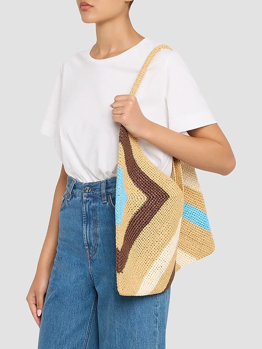A.L.C. A. L.C. Women's Sid Woven Paper Yarn Shoulder Bag | Thumbnail 2 A.L.C. A. L.C. Women's Sid Woven Paper Yarn Shoulder Bag | Thumbnail 2