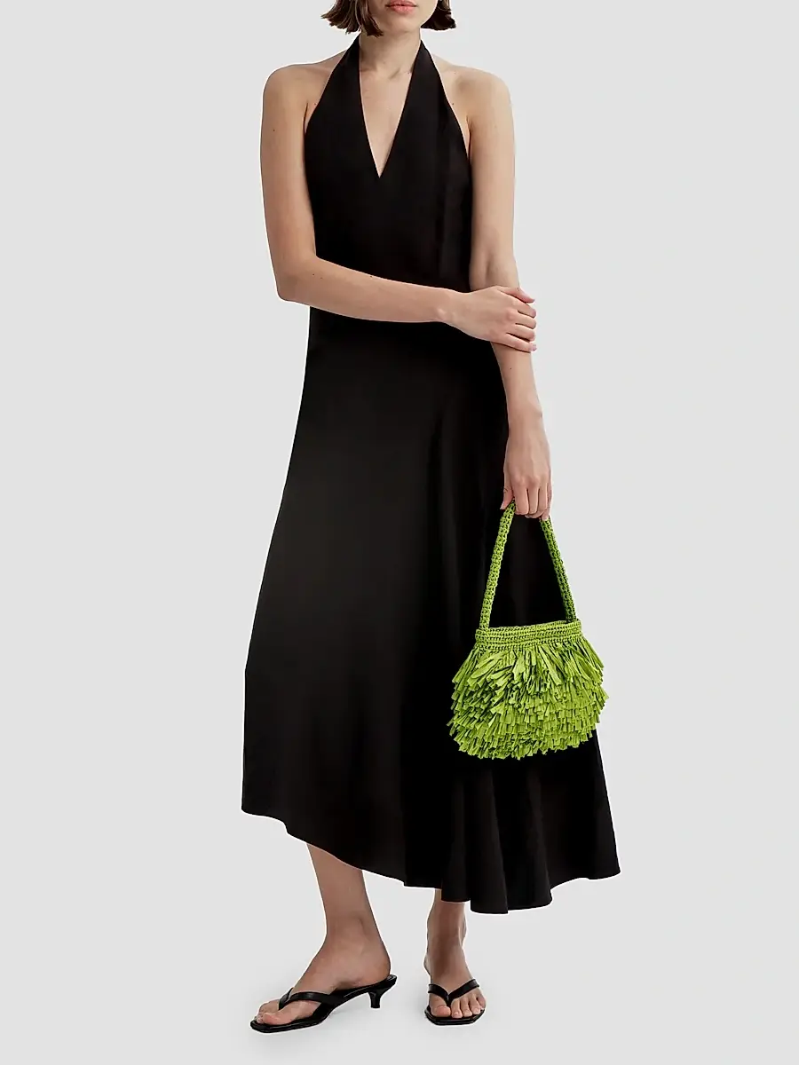 A.L.C. A. L.C. Women's Janie Fringed Woven Paper Shoulder Bag | Thumbnail 2 A.L.C. A. L.C. Women's Janie Fringed Woven Paper Shoulder Bag | Thumbnail 2