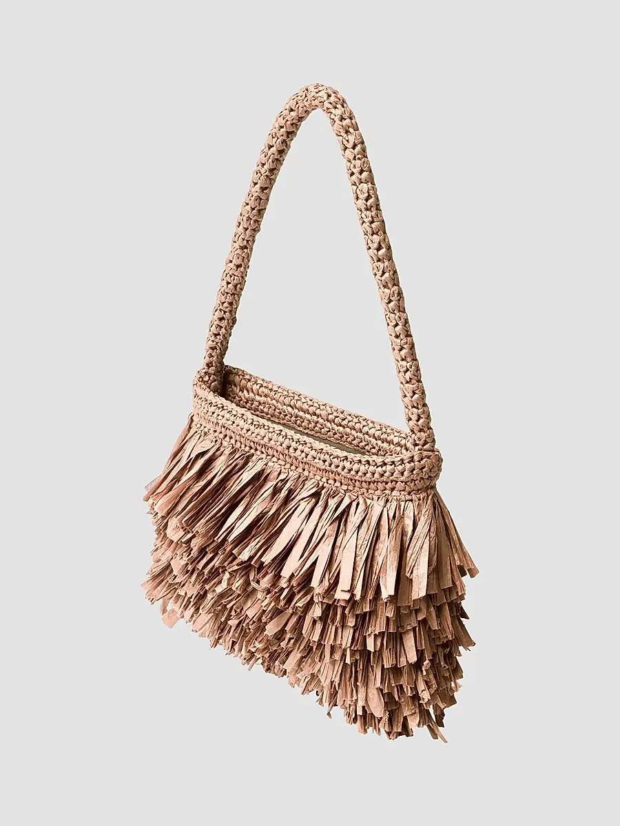A.L.C. A. L.C. Women's Janie Fringed Woven Paper Shoulder Bag | Thumbnail 2 A.L.C. A. L.C. Women's Janie Fringed Woven Paper Shoulder Bag | Thumbnail 2