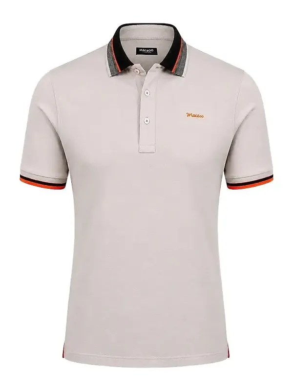 Maceoo Men's Tip Patch Polo Shirt
