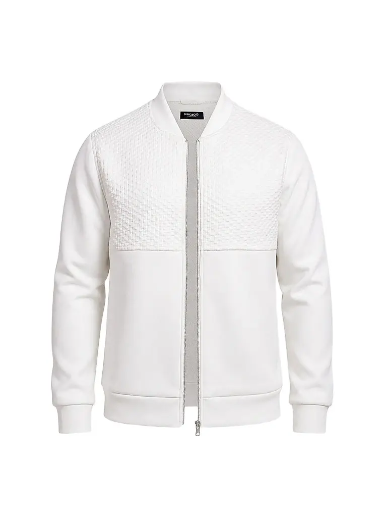 Maceoo Men's Resistance Bomber Jacket - White - Size XXXXL | Image 1 Maceoo Men's Resistance Bomber Jacket - White - Size XXXXL | Image 1