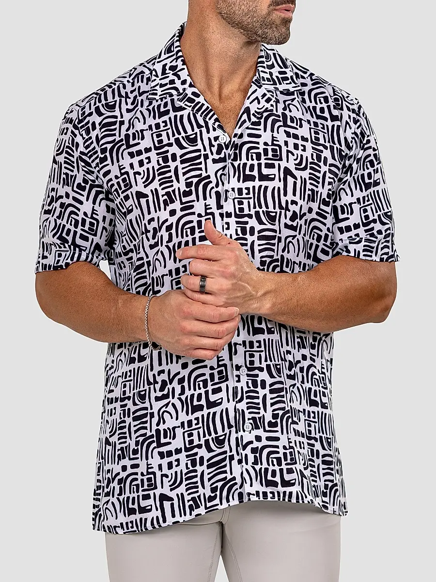 Maceoo Men's Apachi Marthyr Geo Shirt | Thumbnail 4