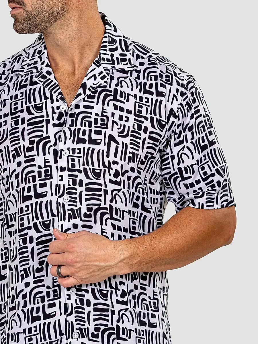 Maceoo Men's Apachi Marthyr Geo Shirt | Thumbnail 8