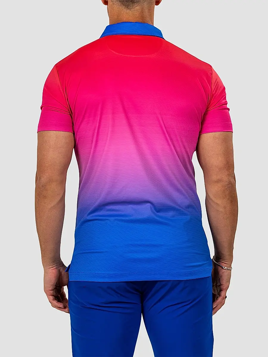 Maceoo Men's Knit Ascension Sunset Polo Shirt | Thumbnail 4