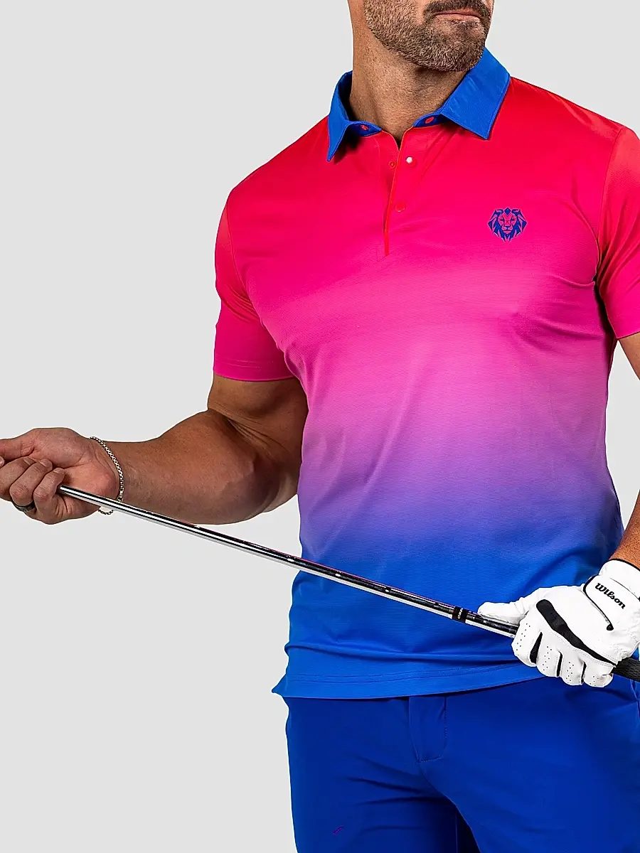 Maceoo Men's Knit Ascension Sunset Polo Shirt | Thumbnail 7