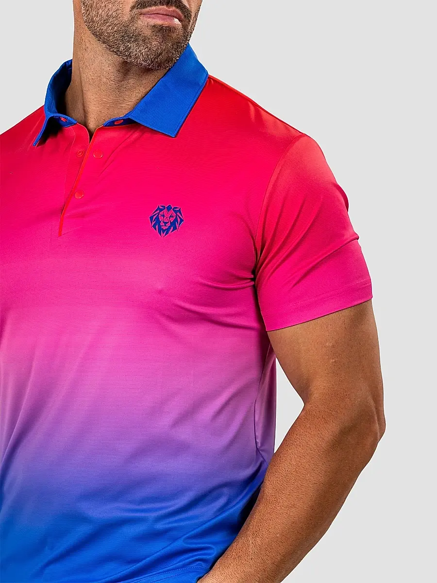 Maceoo Men's Knit Ascension Sunset Polo Shirt | Thumbnail 8