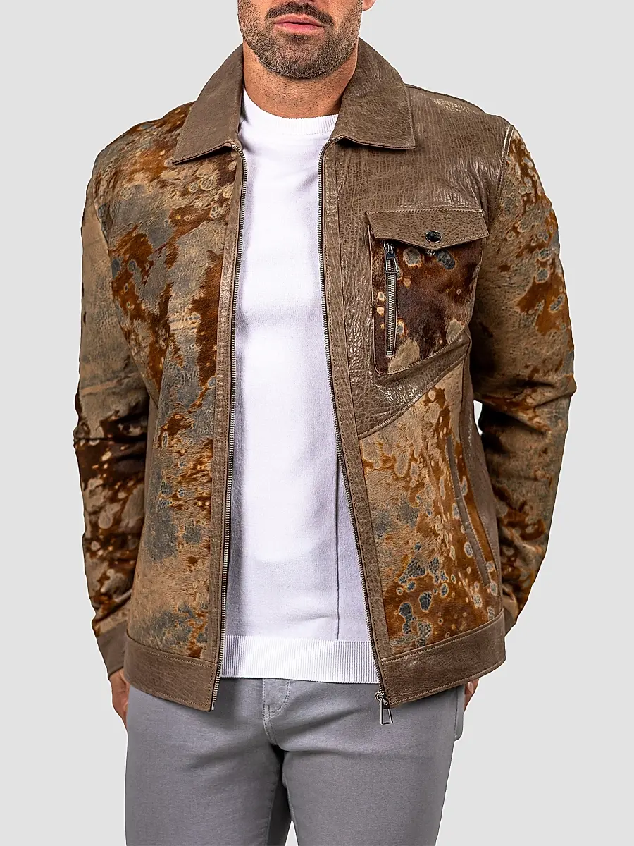 Maceoo Men's Marthyr Cowhide Jacket | Thumbnail 3 Maceoo Men's Marthyr Cowhide Jacket | Thumbnail 3