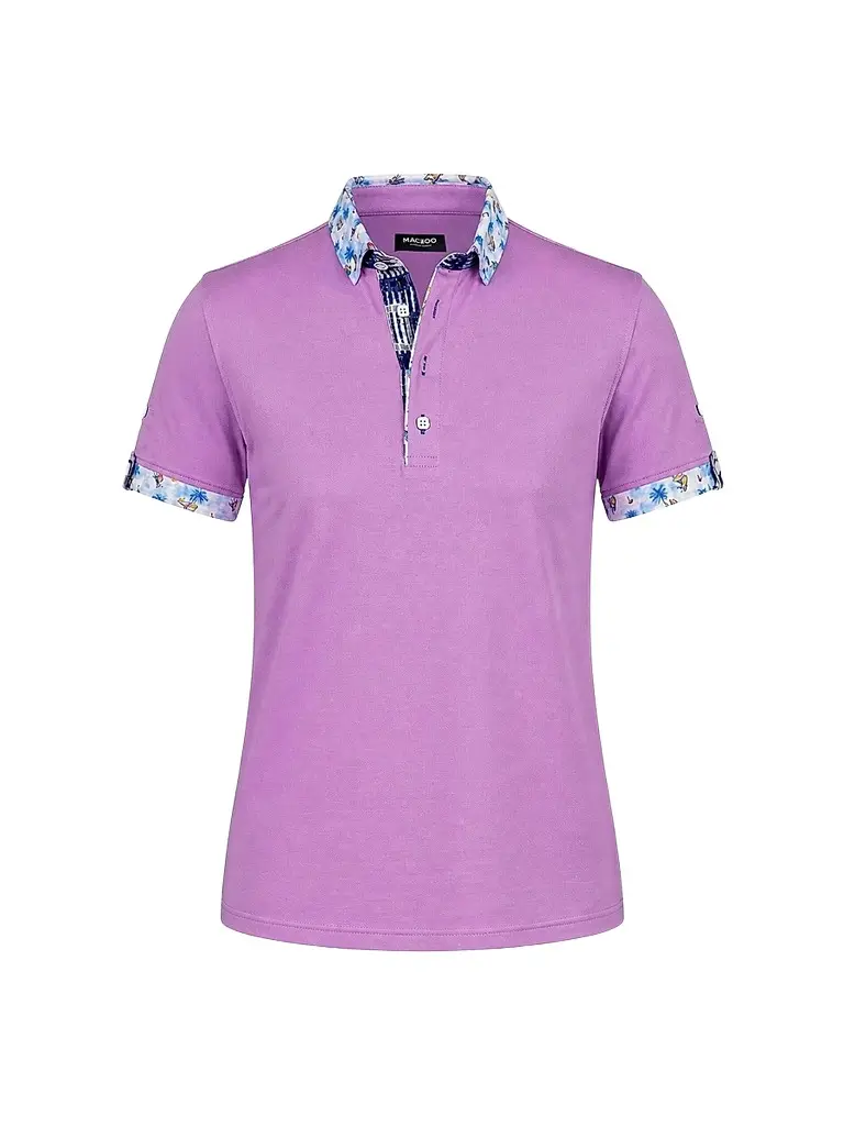 Maceoo Men's Newton Polo Shirt - Purple | Image 1 Maceoo Men's Newton Polo Shirt - Purple | Image 1