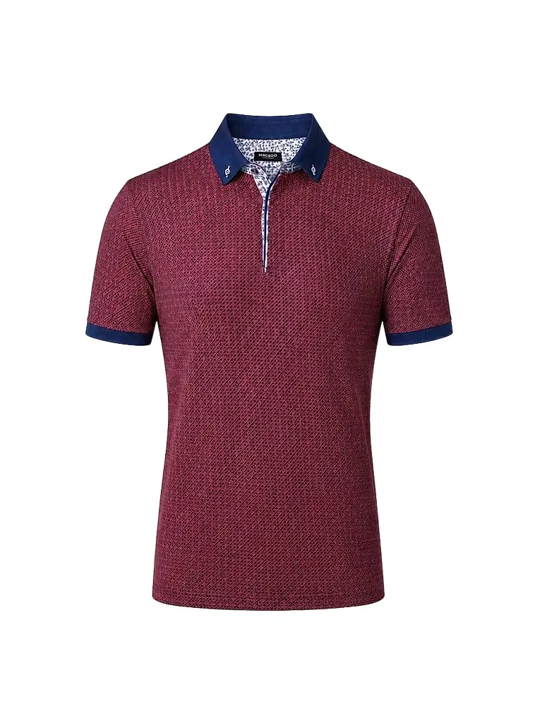 Maceoo Men's Mozart Opa Polo Shirt - Red - Size XXXL | Image 1 Maceoo Men's Mozart Opa Polo Shirt - Red - Size XXXL | Image 1