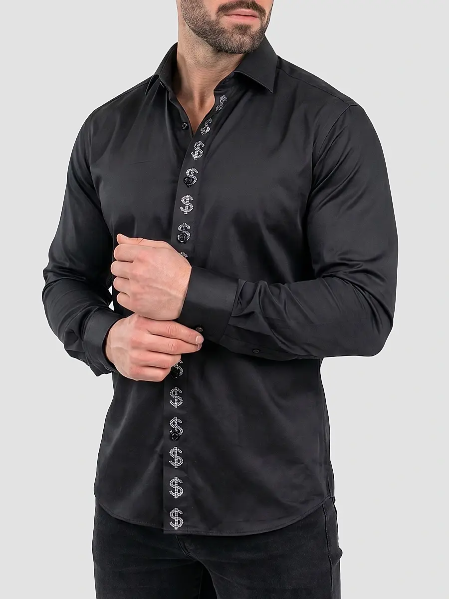 Maceoo Men's Stone Dollar Dress Shirt | Thumbnail 3