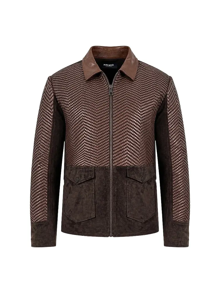 Maceoo Men's Marthyr Woven Jacket - Brown | Image 1 Maceoo Men's Marthyr Woven Jacket - Brown | Image 1