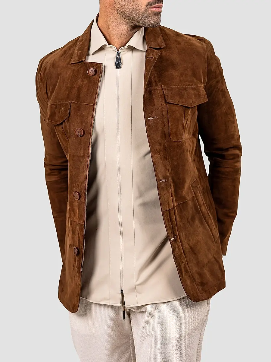 Maceoo Men's Marthyr Suede Jacket | Thumbnail 3 Maceoo Men's Marthyr Suede Jacket | Thumbnail 3
