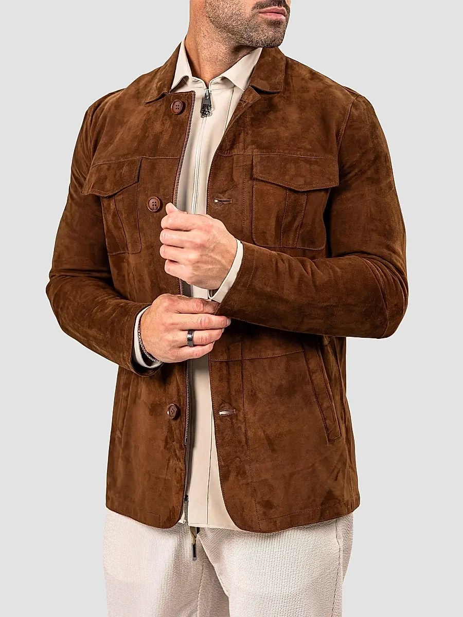 Maceoo Men's Marthyr Suede Jacket | Thumbnail 4 Maceoo Men's Marthyr Suede Jacket | Thumbnail 4