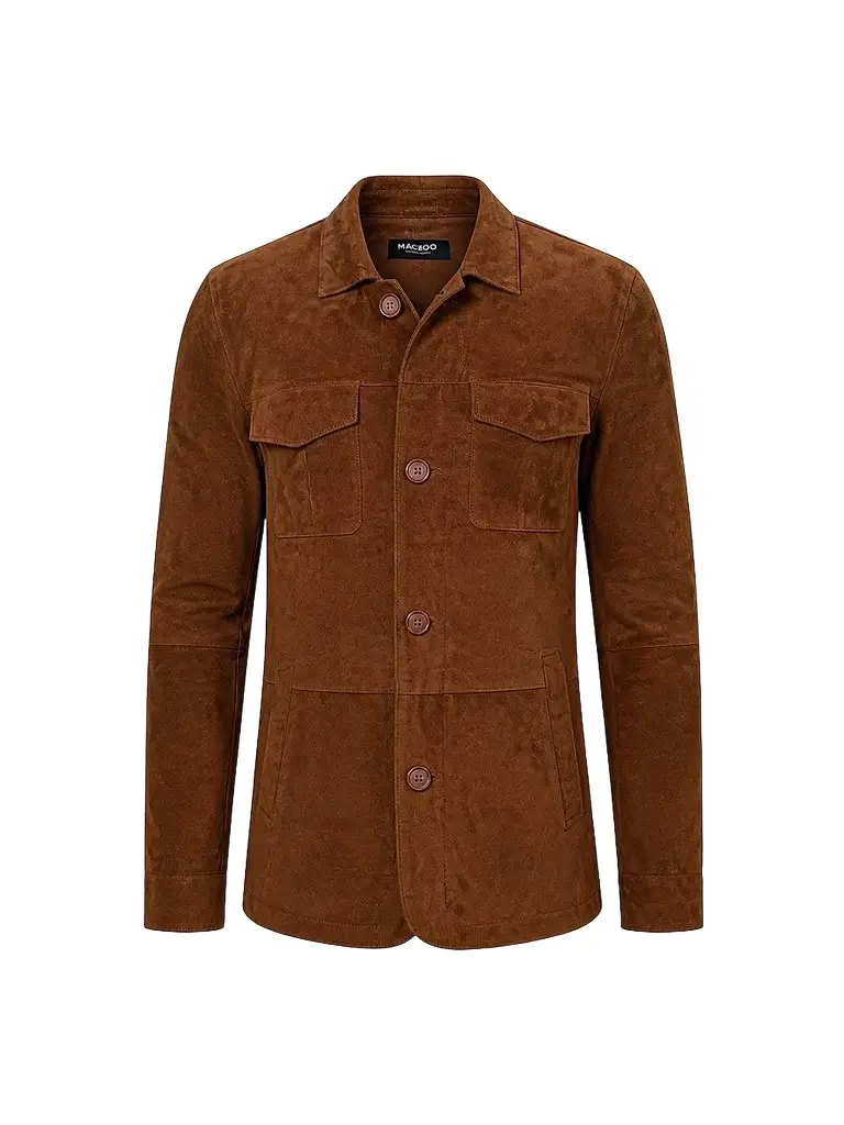 Maceoo Men's Marthyr Suede Jacket - Brown | Image 1 Maceoo Men's Marthyr Suede Jacket - Brown | Image 1
