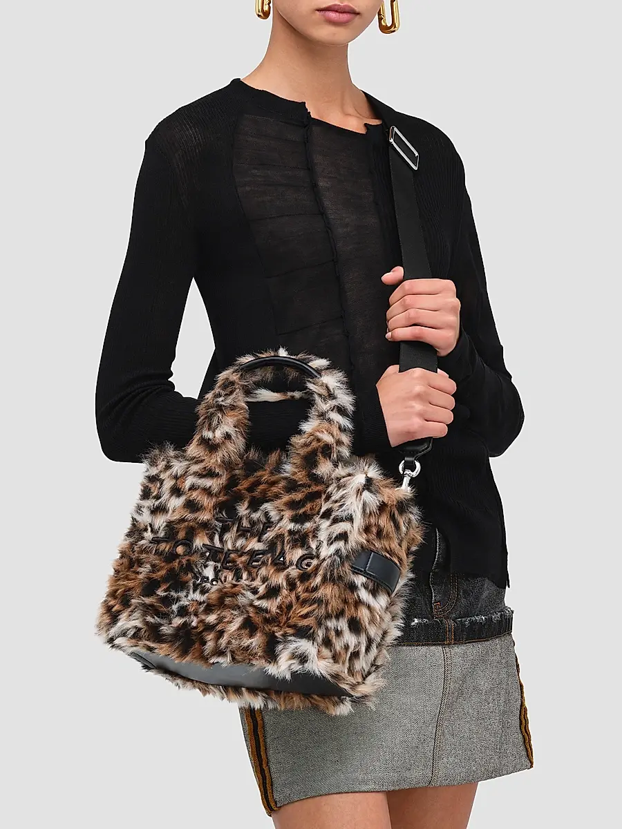 Marc Jacobs Women's The Small Tote Leopard Faux Fur Bag | Thumbnail 2