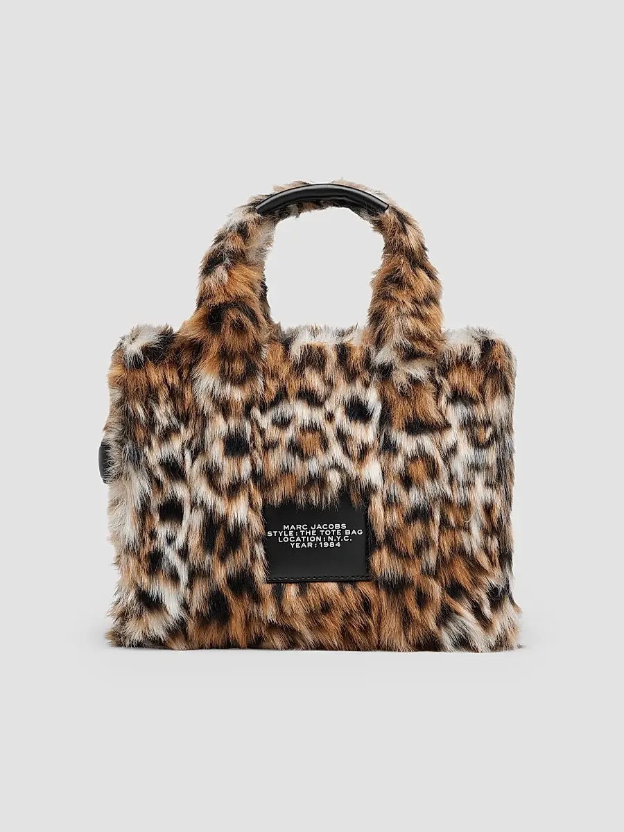 Marc Jacobs Women's The Small Tote Leopard Faux Fur Bag | Thumbnail 3