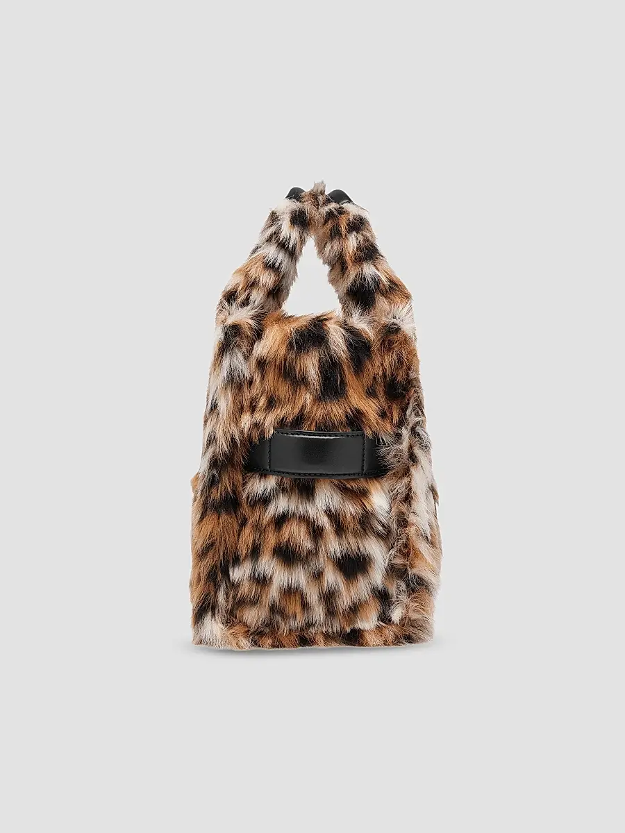 Marc Jacobs Women's The Small Tote Leopard Faux Fur Bag | Thumbnail 5