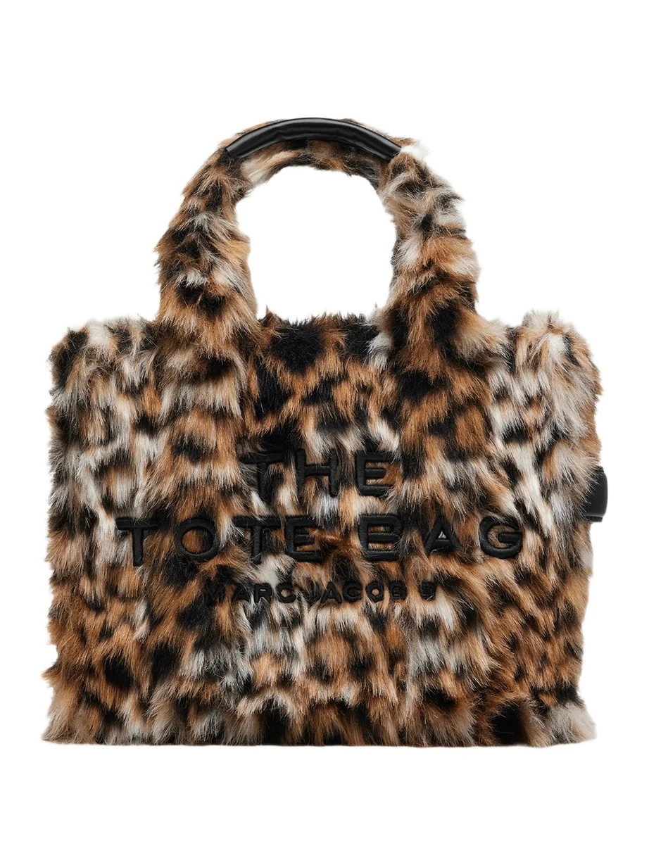 Marc Jacobs Women's The Small Tote Leopard Faux Fur Bag