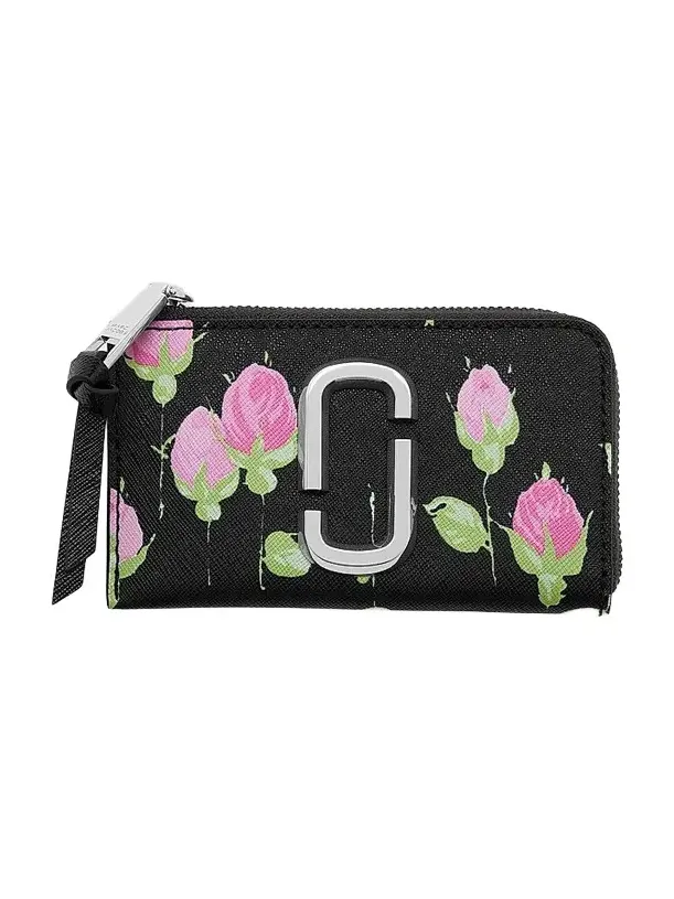 Marc Jacobs Women's The Snapshot Vintage Floral Top Zip Multi Wallet