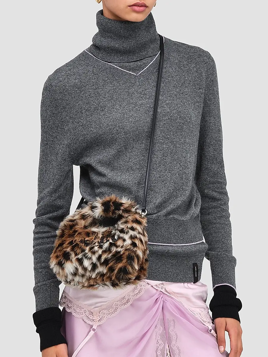 Marc Jacobs Women's Leopard Faux Fur Micro Sack Crossbody Bag | Thumbnail 2 Marc Jacobs Women's Leopard Faux Fur Micro Sack Crossbody Bag | Thumbnail 2