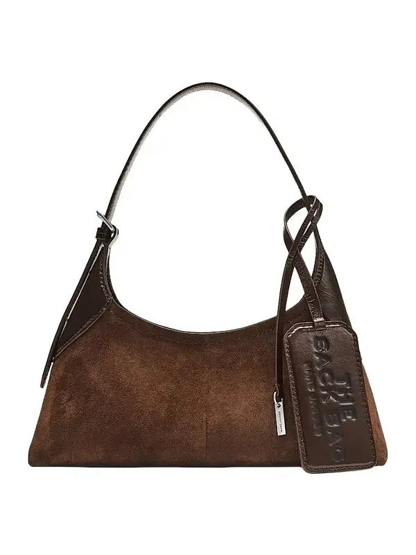 Women's Small Belted Sack Suede Shoulder Bag