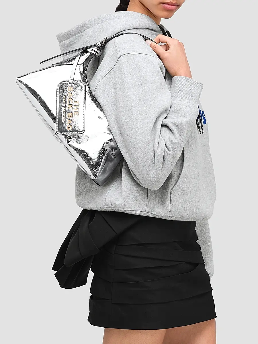 Marc Jacobs Women's Small Belted Sack Metallic Leather Shoulder Bag | Thumbnail 2 Marc Jacobs Women's Small Belted Sack Metallic Leather Shoulder Bag | Thumbnail 2
