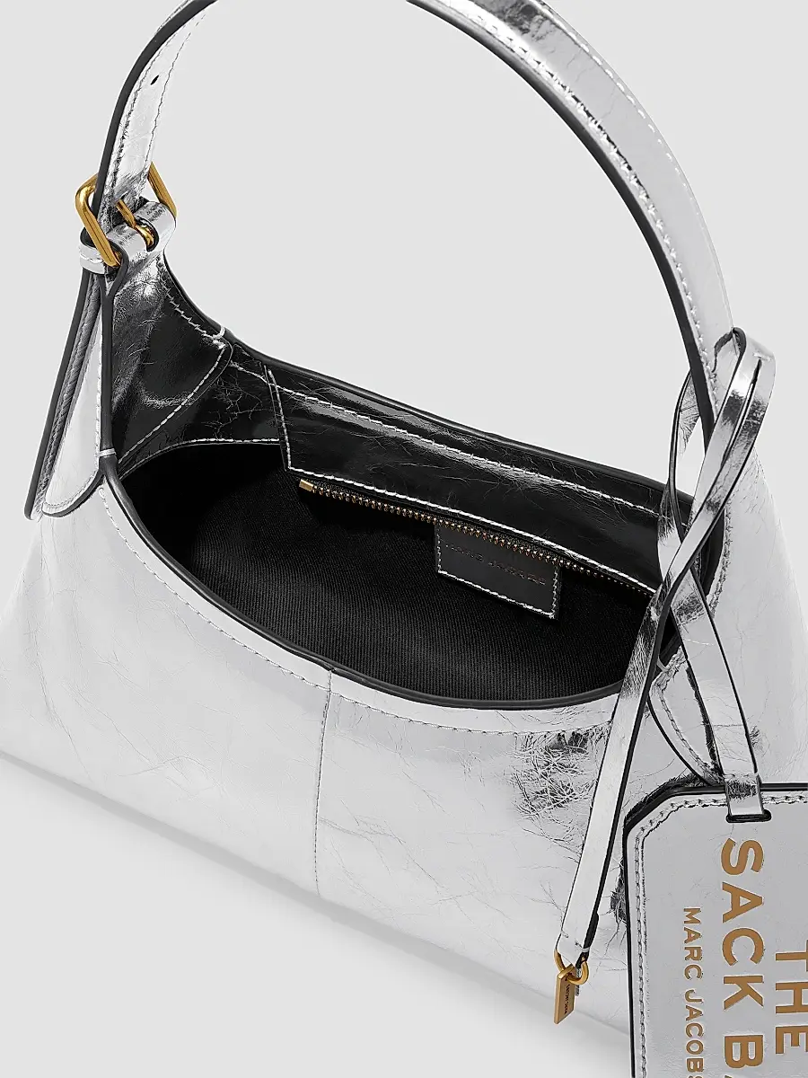 Marc Jacobs Women's Small Belted Sack Metallic Leather Shoulder Bag | Thumbnail 4 Marc Jacobs Women's Small Belted Sack Metallic Leather Shoulder Bag | Thumbnail 4