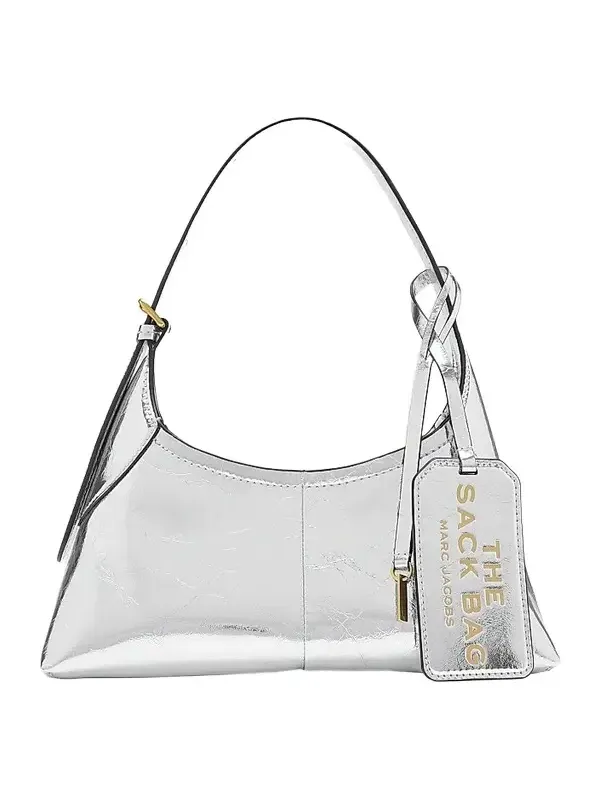 Women's Small Belted Sack Metallic Leather Shoulder Bag Women's Small Belted Sack Metallic Leather Shoulder Bag