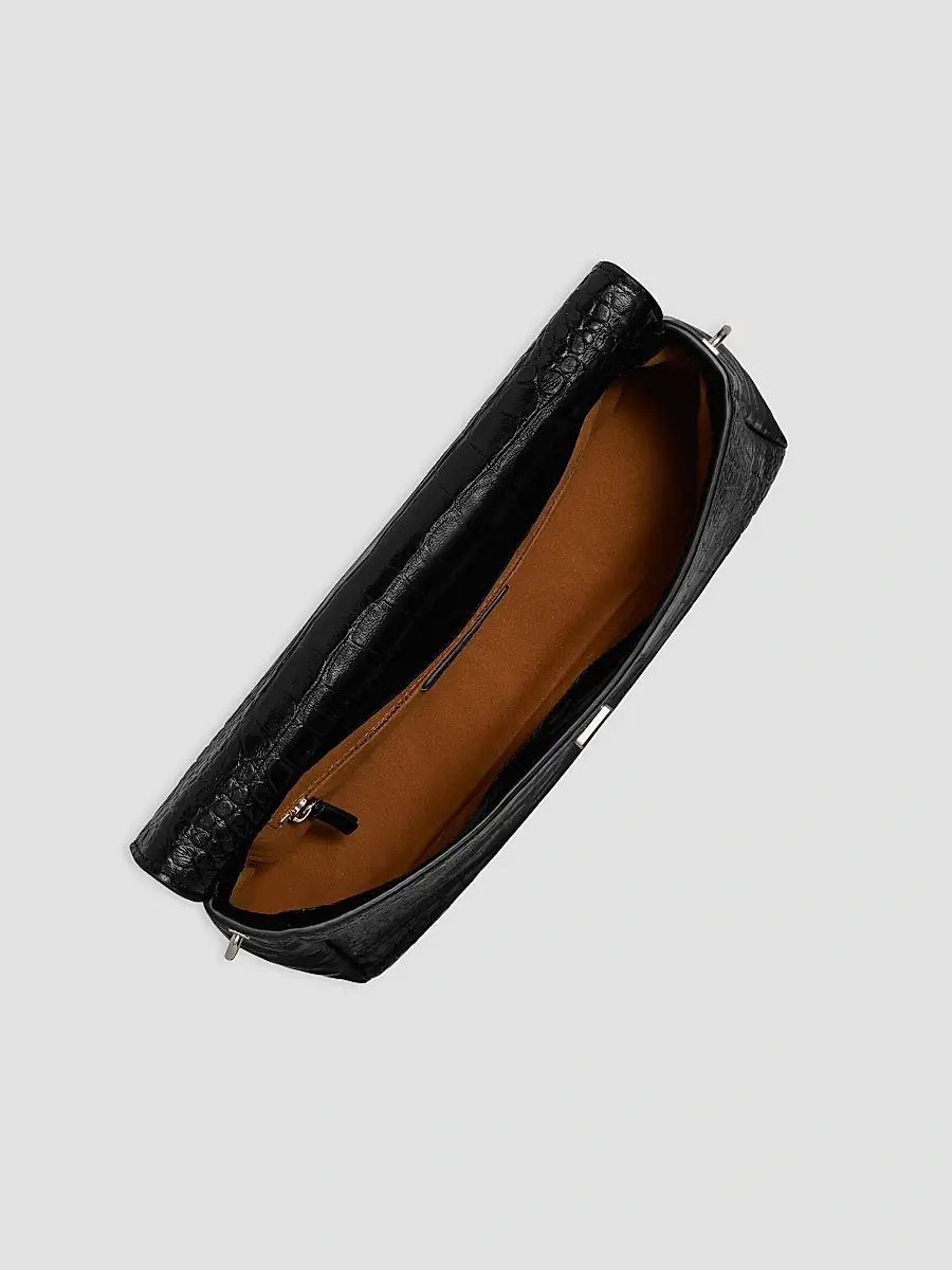 Tory Burch Women's Charlie Croc-Embossed Leather Shoulder Bag | Thumbnail 5 Tory Burch Women's Charlie Croc-Embossed Leather Shoulder Bag | Thumbnail 5