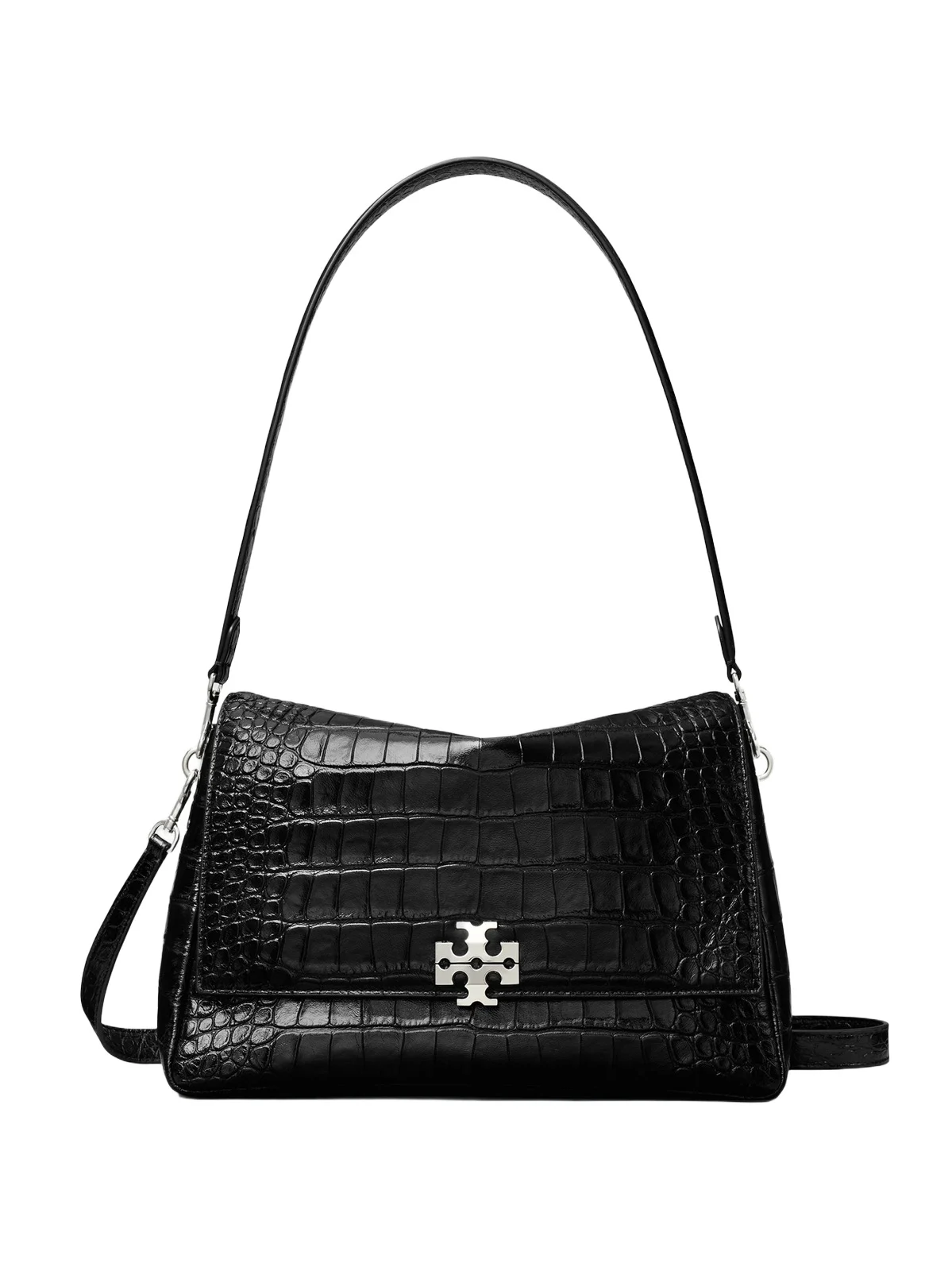 Women's Charlie Croc-Embossed Leather Shoulder Bag Women's Charlie Croc-Embossed Leather Shoulder Bag