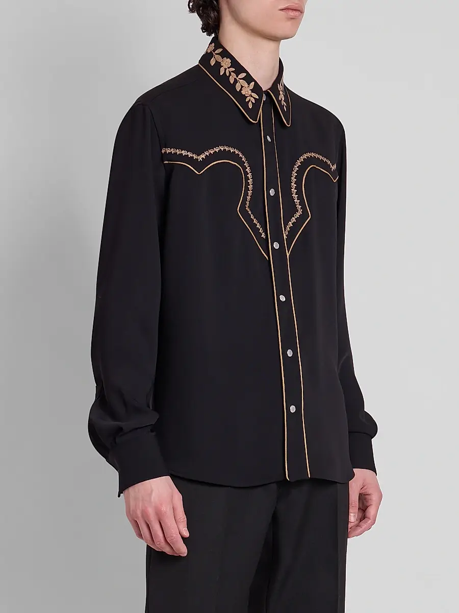 AMIRI Men's Western Embroidered Shirt | Thumbnail 4 AMIRI Men's Western Embroidered Shirt | Thumbnail 4