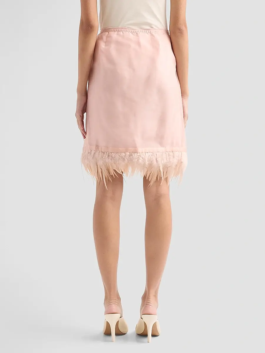 Staud Women's Lark Silk Feather-Hem Skirt | Thumbnail 3 Staud Women's Lark Silk Feather-Hem Skirt | Thumbnail 3