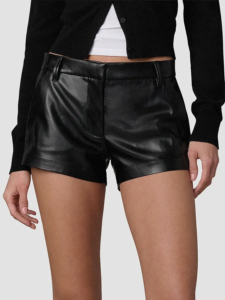 Joe's Jeans Women's Faux Leather Mini Shorts | Thumbnail 4 Joe's Jeans Women's Faux Leather Mini Shorts | Thumbnail 4