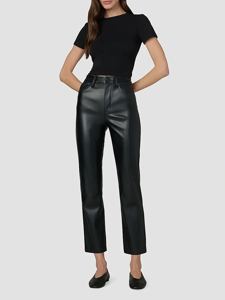 Joe's Jeans Women's The Lyra Slim Faux Leather Pants | Thumbnail 2 Joe's Jeans Women's The Lyra Slim Faux Leather Pants | Thumbnail 2