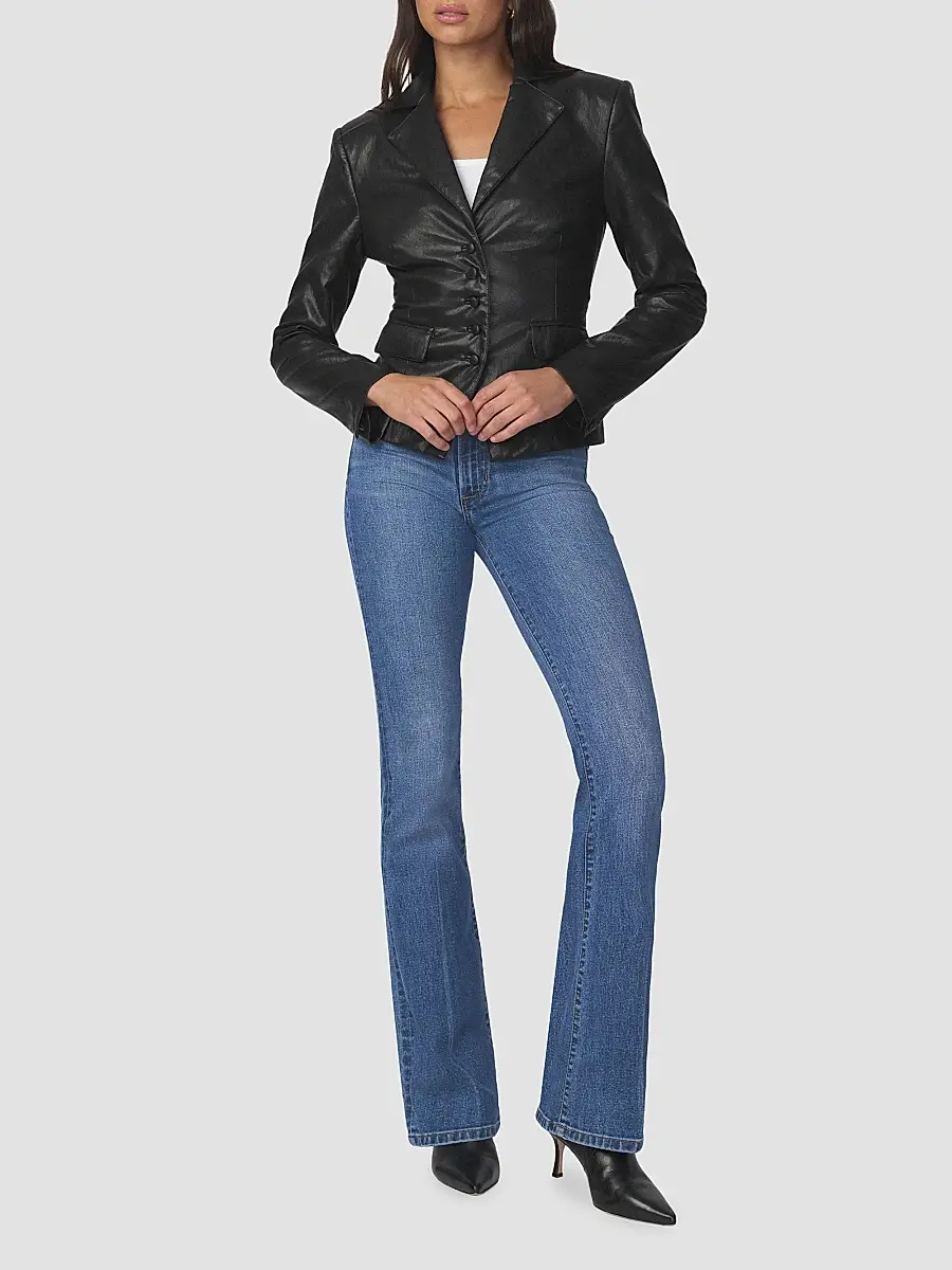 Joe's Jeans Women's The Fitted Faux Leather Blazer | Thumbnail 2 Joe's Jeans Women's The Fitted Faux Leather Blazer | Thumbnail 2