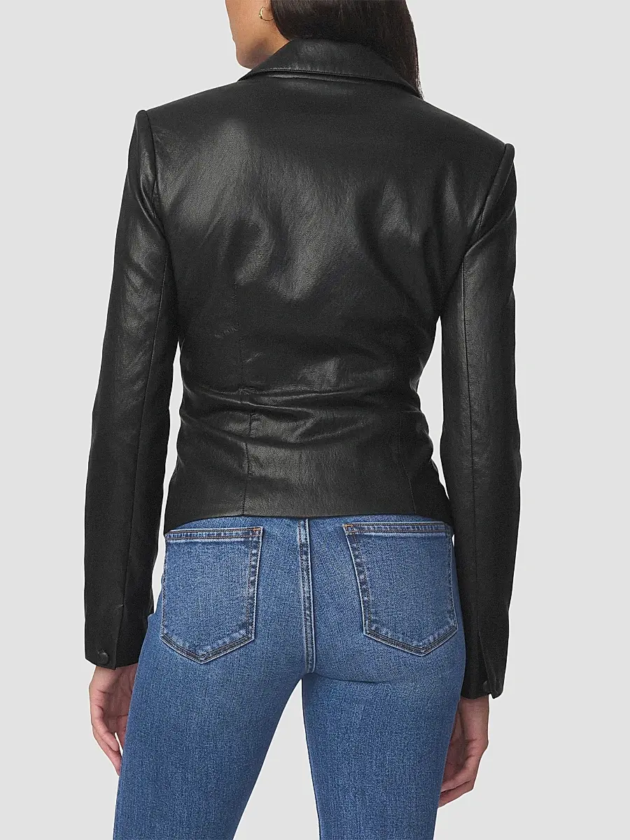Joe's Jeans Women's The Fitted Faux Leather Blazer | Thumbnail 3 Joe's Jeans Women's The Fitted Faux Leather Blazer | Thumbnail 3