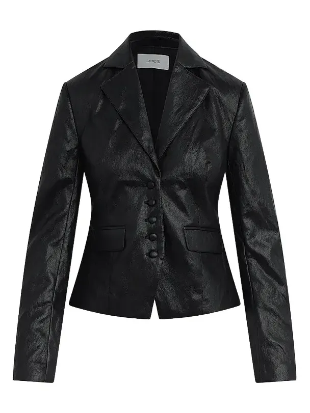 Women's The Fitted Faux Leather Blazer Women's The Fitted Faux Leather Blazer