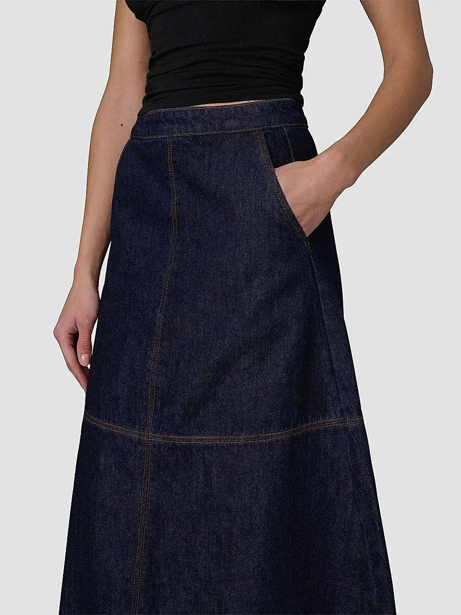 Joe's Jeans Women's The Tavi Denim Midi Skirt | Thumbnail 5