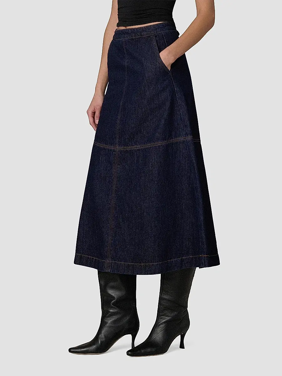 Joe's Jeans Women's The Tavi Denim Midi Skirt | Thumbnail 6