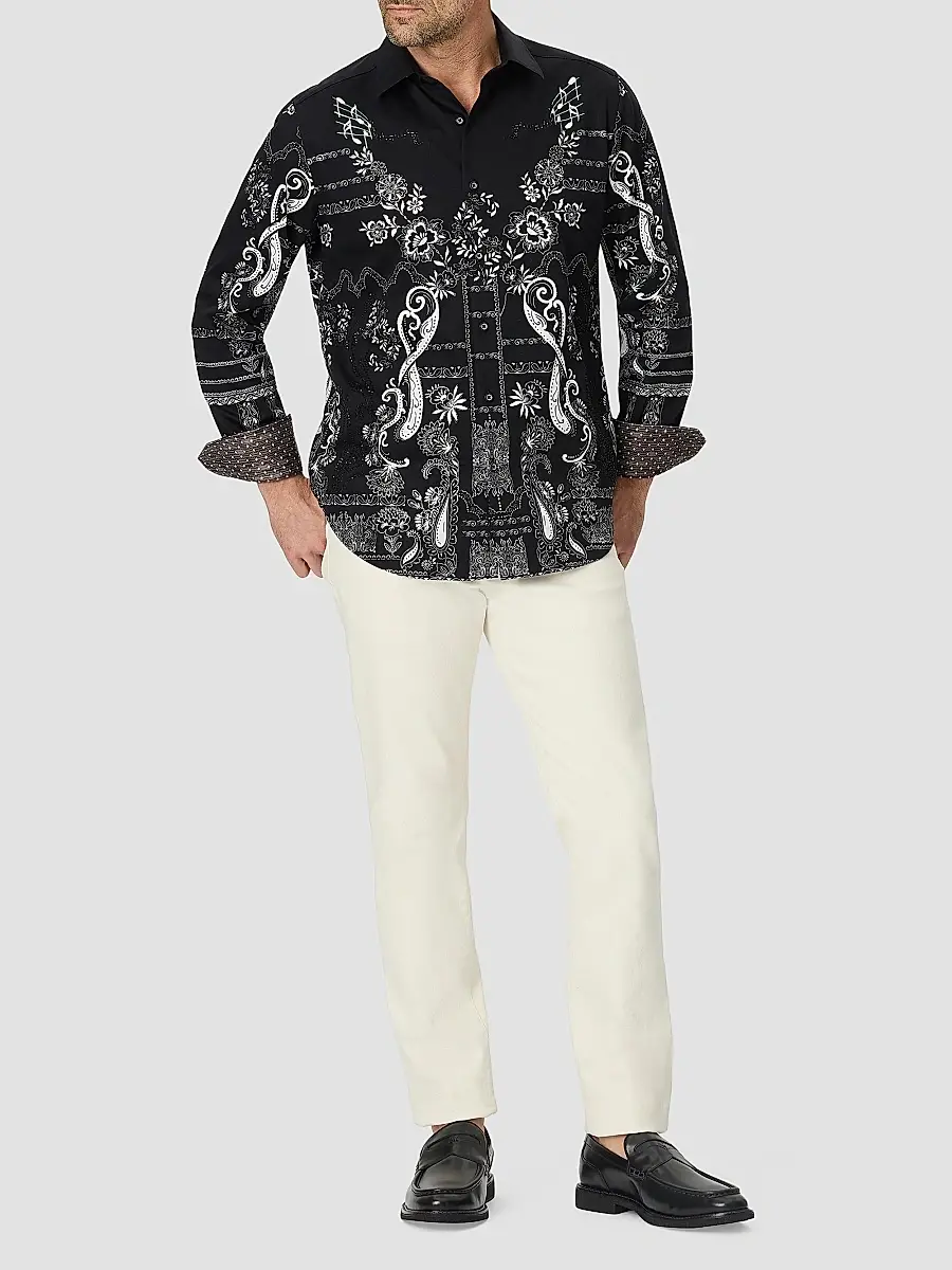 Robert Graham Men's The Osbourne Printed Cotton Shirt | Thumbnail 2 Robert Graham Men's The Osbourne Printed Cotton Shirt | Thumbnail 2