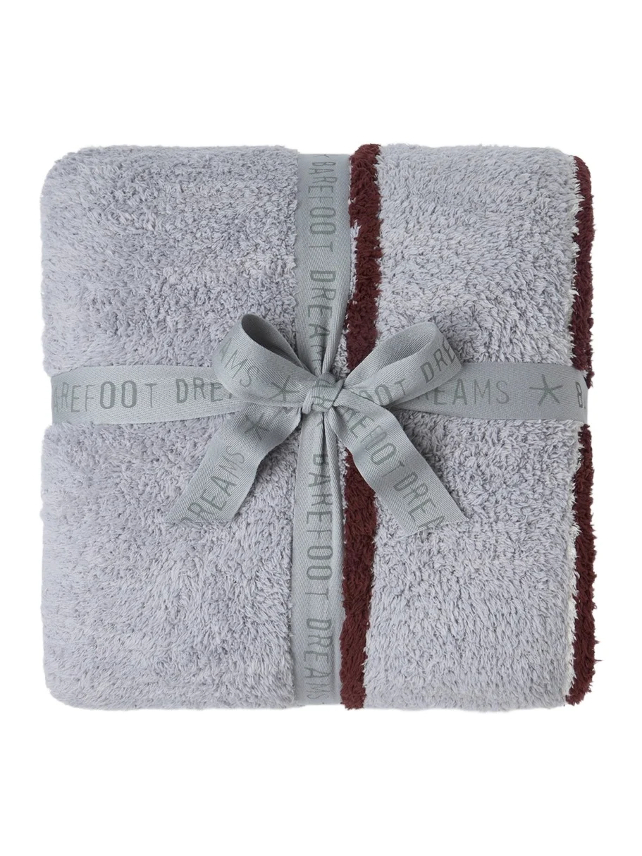 Barefoot Dreams CozyChic Belmar Border Throw Blanket